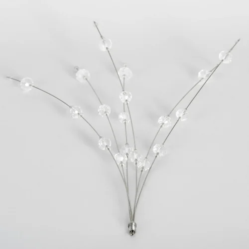 Люстра потолочная Davie LSP-8780 Lussole прозрачная на 6 ламп, основание хром в стиле флористика современный ветви фото 4